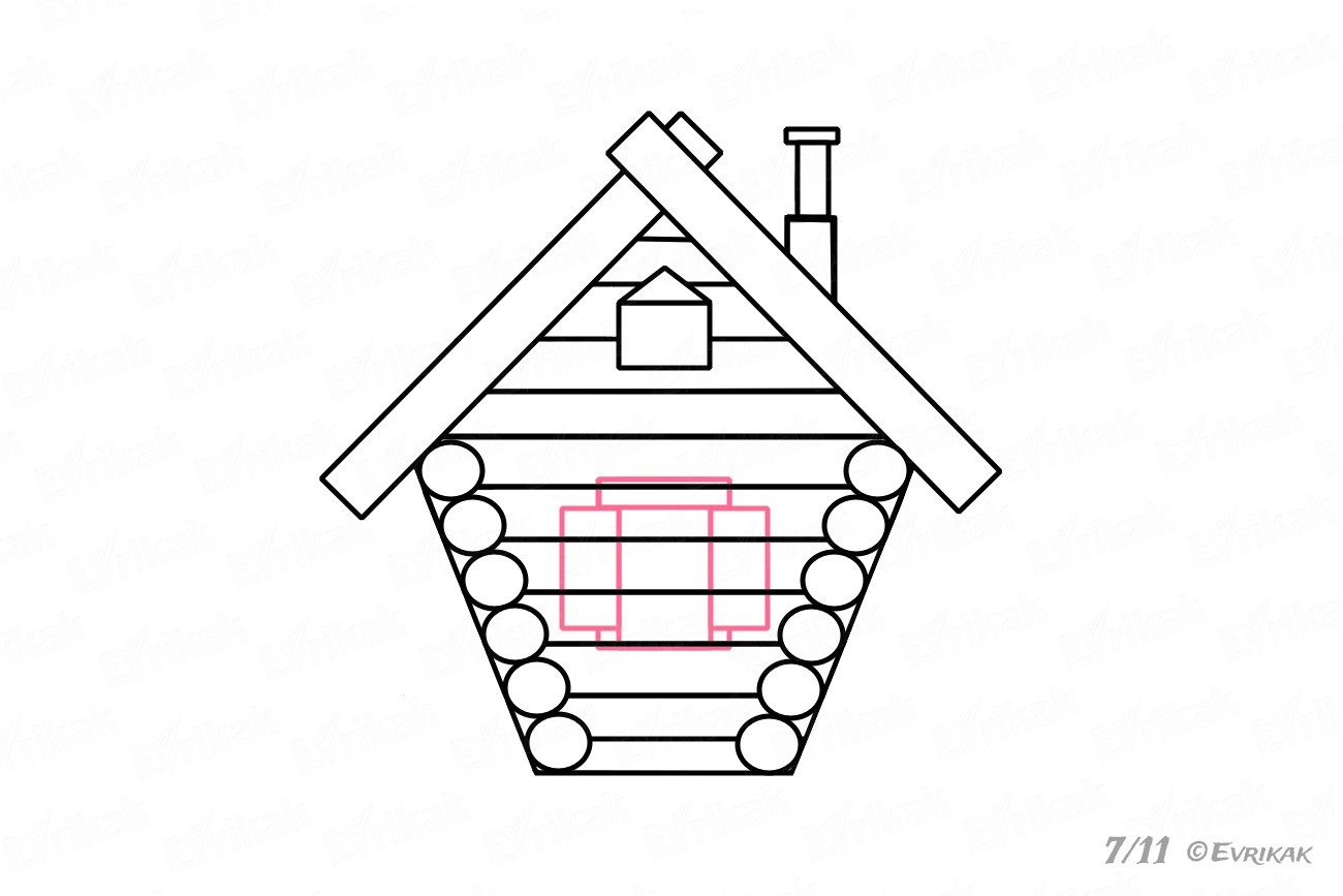 Избушка простой рисунок