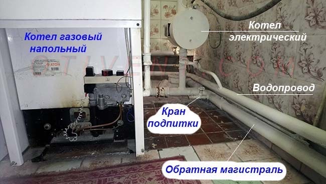 Подключение обратной линии в котельной