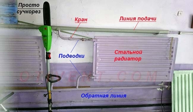 Самотечная разводка в гараже