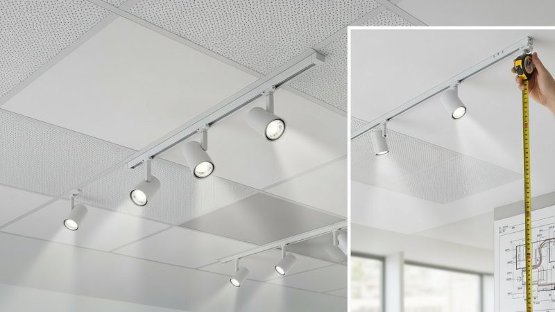 Накладной и врезной монтаж шинопроводов Трековые системы в натяжном потолке